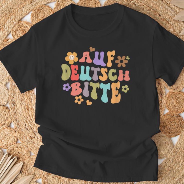 Auf Deutsch Bitte Lustige Deutsche Lehrerin German T-Shirt Geschenke für alte Männer