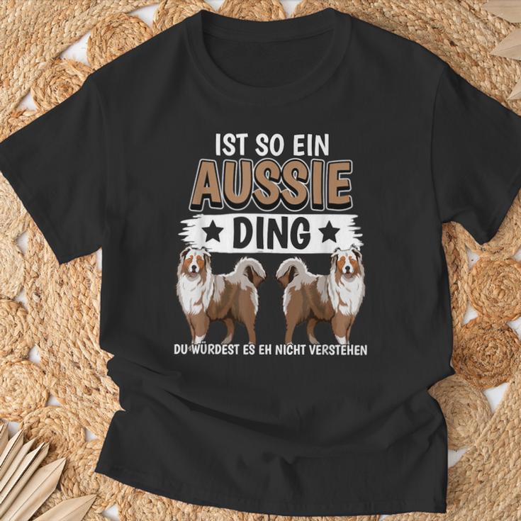 Aussie Ist So Ein Aussie Ding Australischer Schäferhund T-Shirt Geschenke für alte Männer