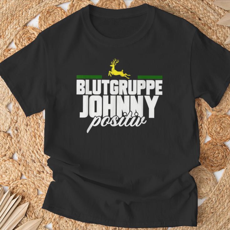 Blutgruppe Johnny Positiv T-Shirt Geschenke für alte Männer