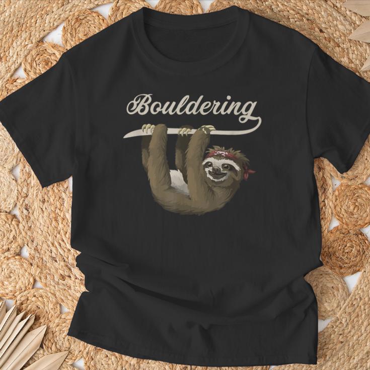 Boulder Sloth Climbing Bouldering T-Shirt Geschenke für alte Männer