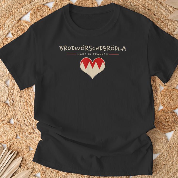 Brodwörschdbrödla Fränggisch Fränkisch Franken T-Shirt Geschenke für alte Männer