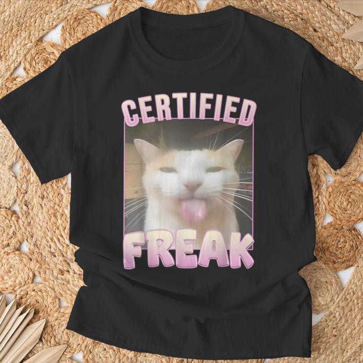 Cat Certified Freak T-Shirt Geschenke für alte Männer