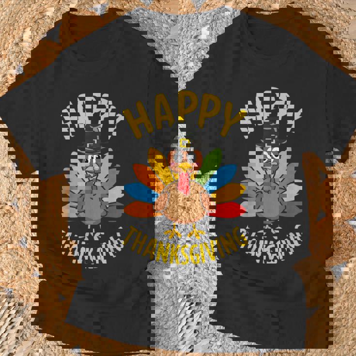 Chemise Happy Thanksgiving Pour Hommes S Enfants Famille Fête De La Turquie T-Shirt Cadeaux pour les vieillards