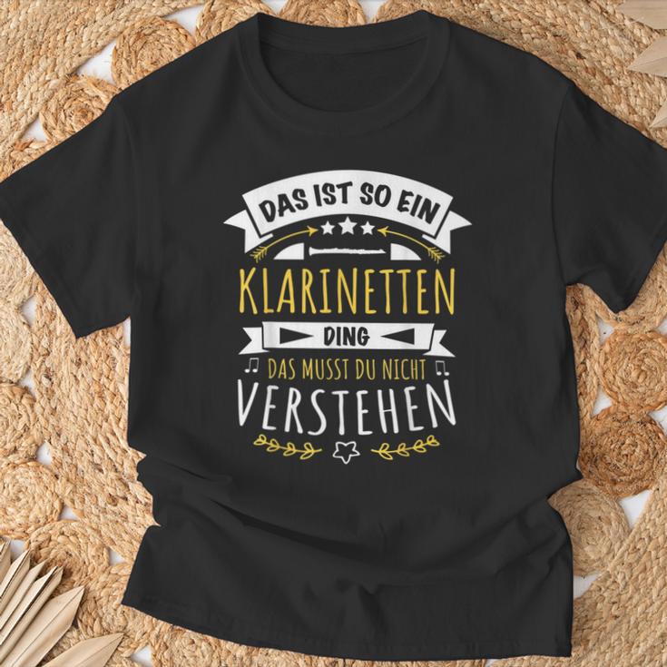 With Clarinettist Musician Das Ist So Ein Klarinetten Ding T-Shirt Geschenke für alte Männer