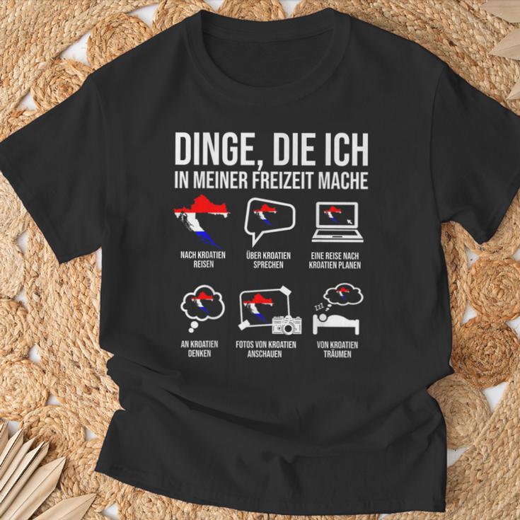 Croatia Dinge In Meiner Freizeit T-Shirt Geschenke für alte Männer