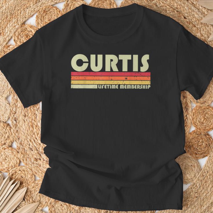 Curtis Nachname Lustiges Retrointage 80Er 90Er Geburtstag Wiedersehen T-Shirt Geschenke für alte Männer