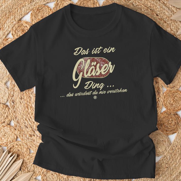 Damen Das Ist Ein Gläser Ding Lustiges Familie Gläser Mit-Ausschnitt T-Shirt Geschenke für alte Männer