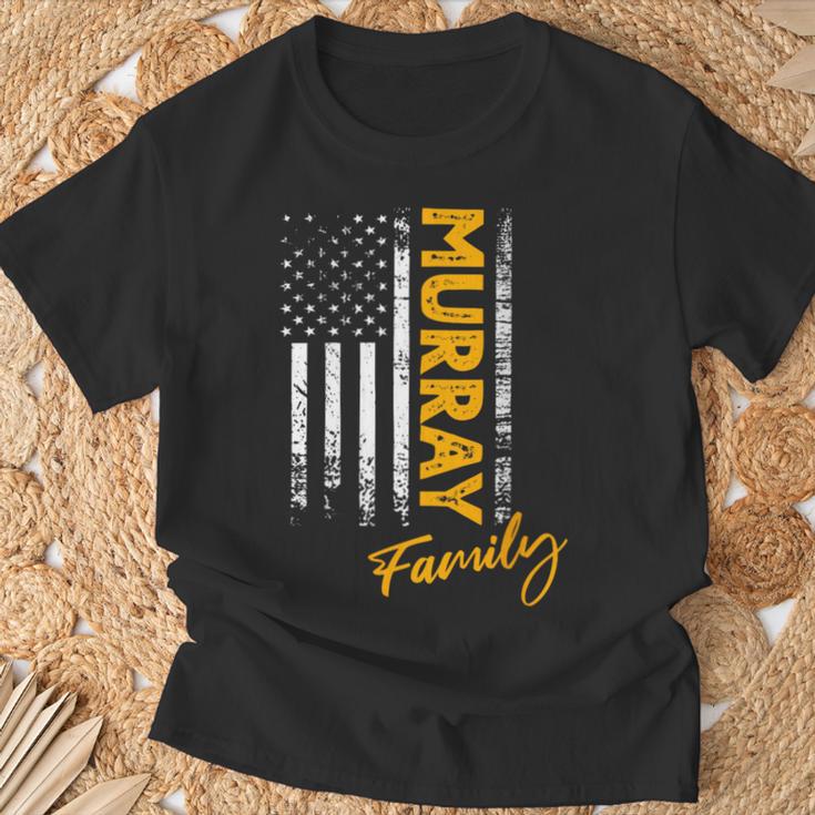 Damen Usa Murray Familienname Murray Nachname Murray Mit-Ausschnitt T-Shirt Geschenke für alte Männer