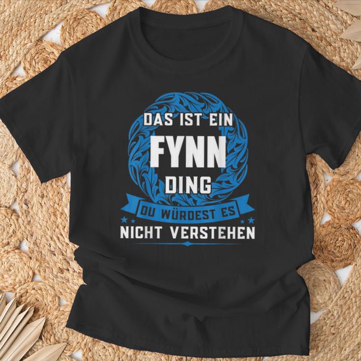 Das Ist Ein Fynn Ding First Name T-Shirt Geschenke für alte Männer