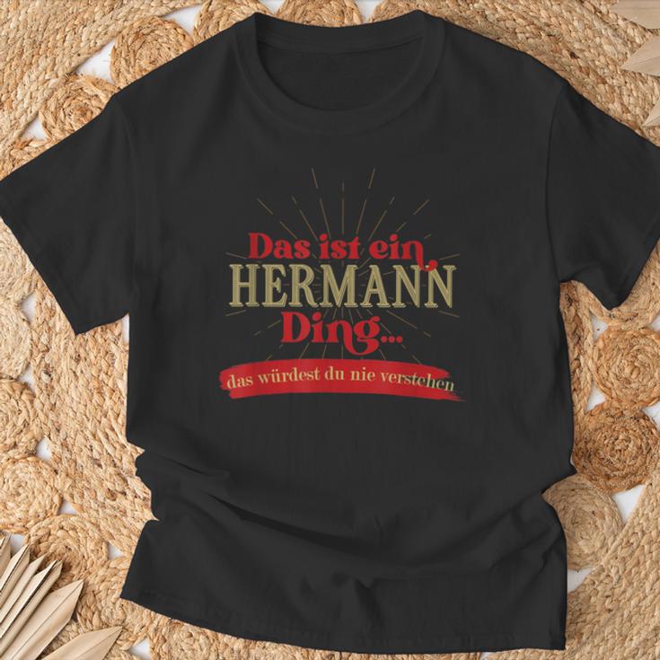 Das Ist Ein Hermann Ding Das Würdest Du Nnie G T-Shirt Geschenke für alte Männer