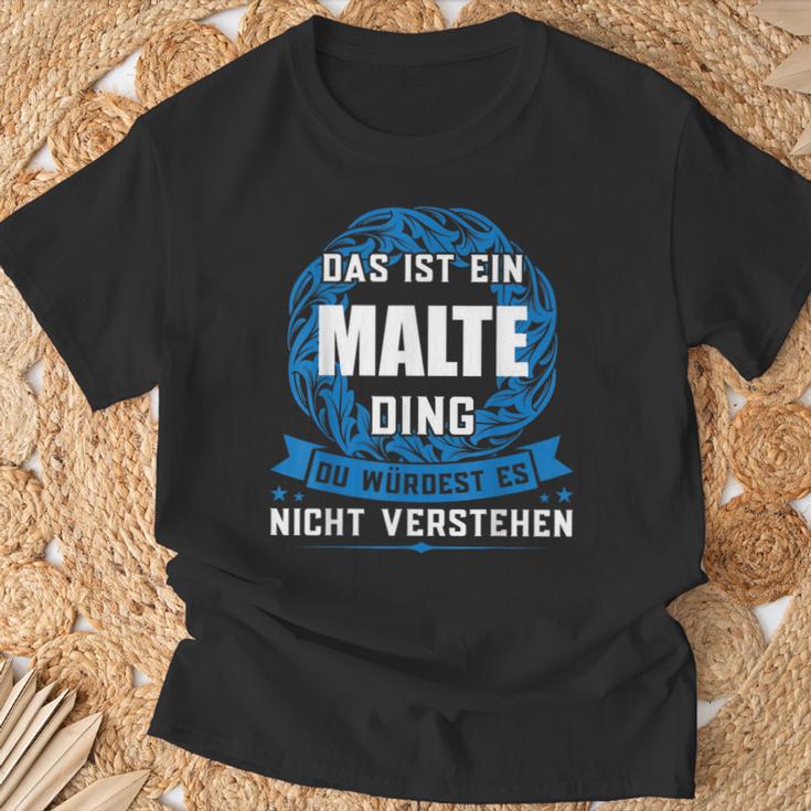 Das Ist Ein Malte Dingorname T-Shirt Geschenke für alte Männer