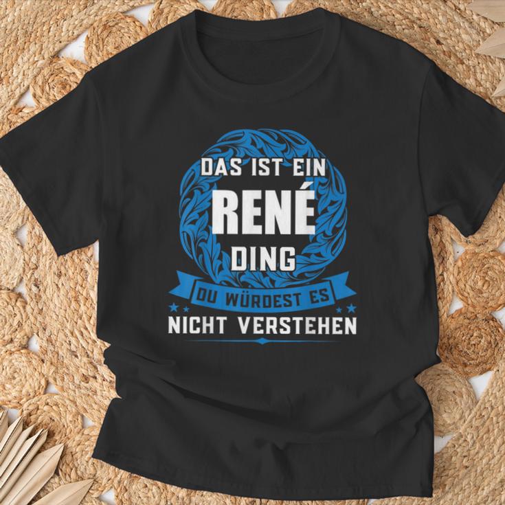 Das Ist Ein René Dingorname T-Shirt Geschenke für alte Männer