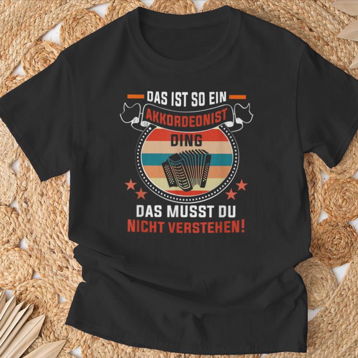 Das Ist So Ein Akkordeonist Ding Akkordeonspieler T-Shirt Geschenke für alte Männer