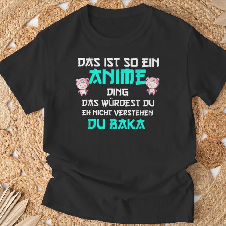 Das Ist So Ein Anime Ding Du Baka T-Shirt Geschenke für alte Männer