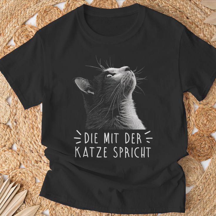 Die Mit Der Katze Sprechen T-Shirt Geschenke für alte Männer