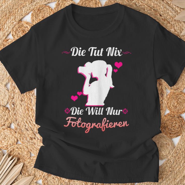 Die Tut Nix Die Will Nur Photography Camera Photographer T-Shirt Geschenke für alte Männer