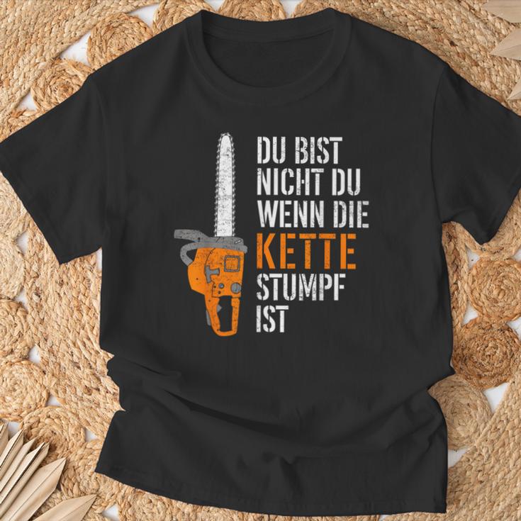 Du Bist Nicht Du Wenn Die Kette Stumpf Ist Wooden T-Shirt Geschenke für alte Männer