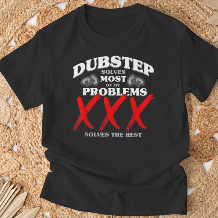 Dubstep Löst Die Msten Meiner Probleme Dubstep T-Shirt Geschenke für alte Männer