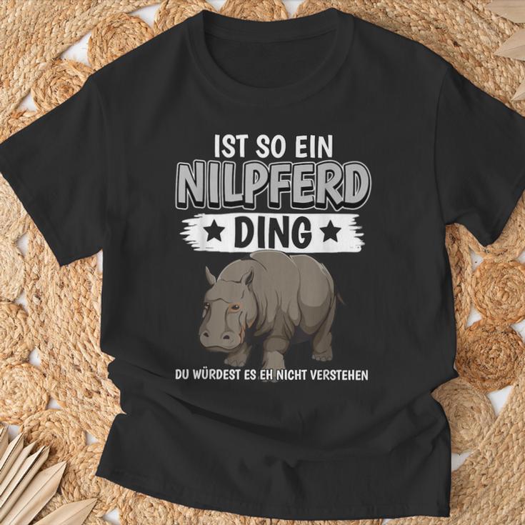 Flusspferd Sachen Ist So Ein Nilpferd Ding Nilpferd T-Shirt Geschenke für alte Männer