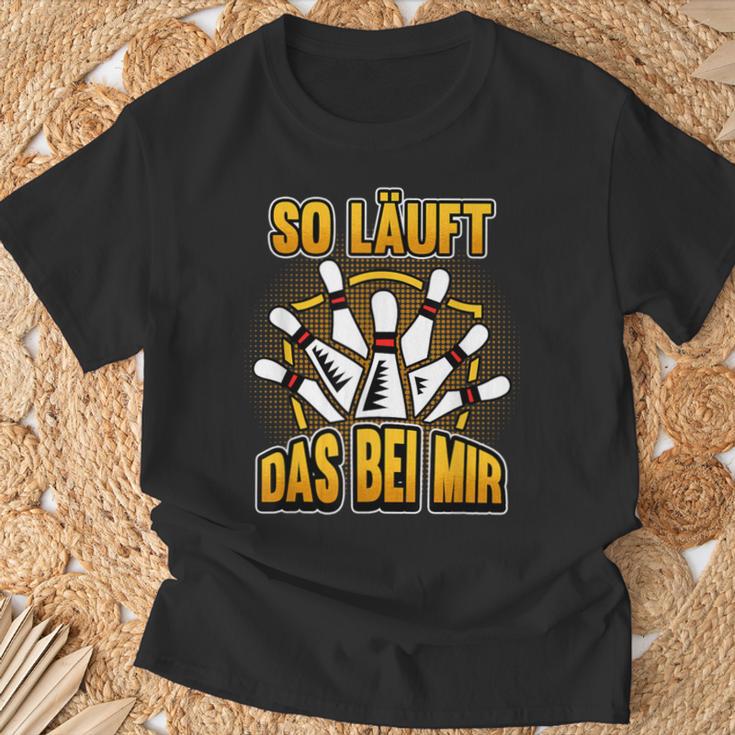 Bowling Ball Bowler So Läuft Das Bei Mir Slogan T-Shirt Geschenke für alte Männer