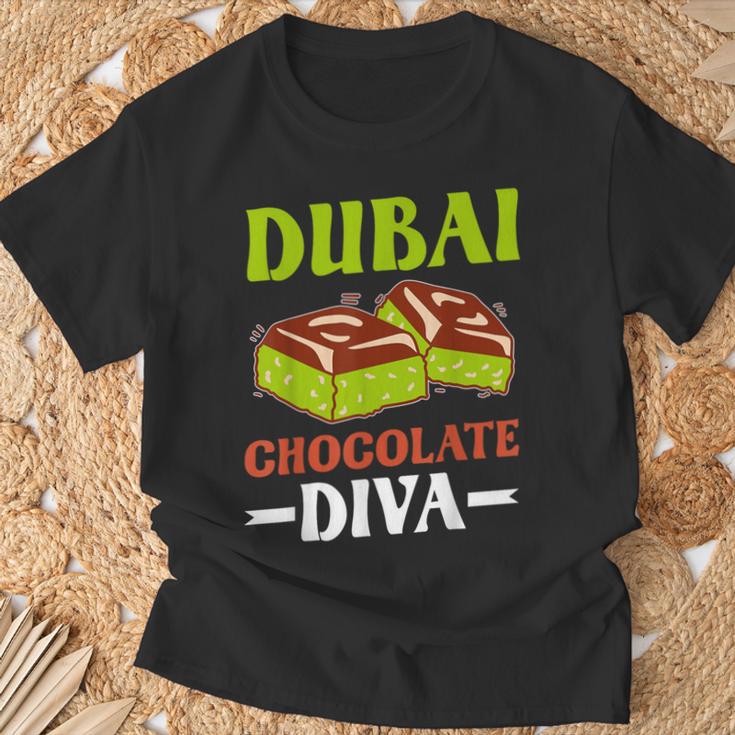 Dubai Chocolate Slogan T-Shirt Geschenke für alte Männer