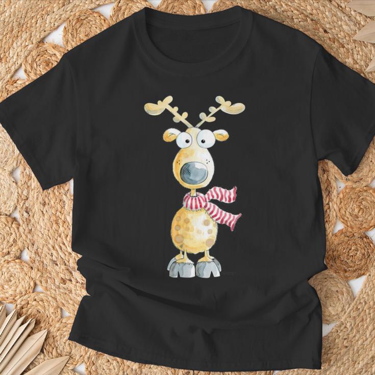 Winter Reindeer I Deer Wild Animal Elk Animal Motif T-Shirt Geschenke für alte Männer