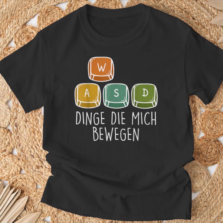 Gamer Dinge Die Mich Bewegen Game Consoleideo Game T-Shirt Geschenke für alte Männer