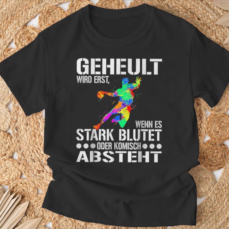 Geheult Wird Erst Wenn Es Stark Blutet Oder Komisch Absteht T-Shirt Geschenke für alte Männer