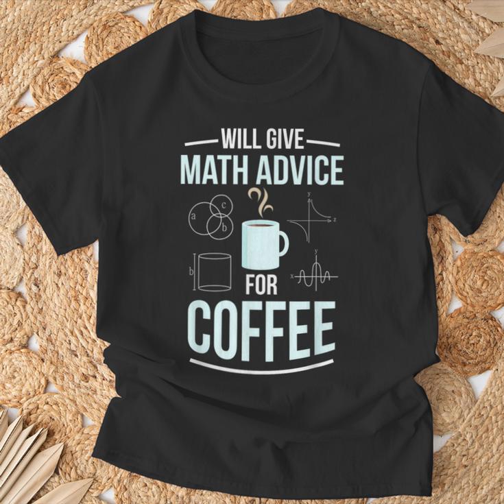 Gibt Mathe-Tipps Zum Kaffee Math Teacher T-Shirt Geschenke für alte Männer