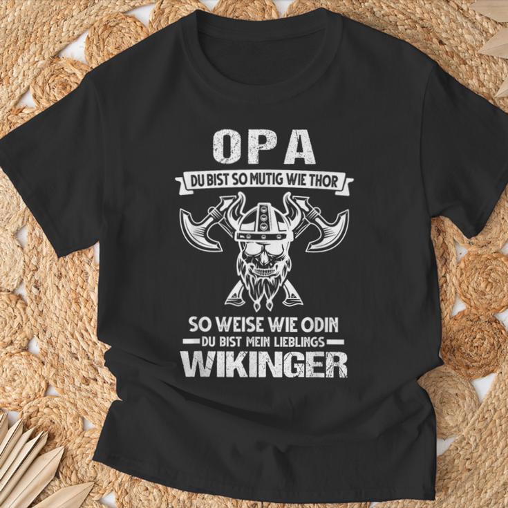 Grandpa Du Bist Mein Liblingswiking T-Shirt Geschenke für alte Männer