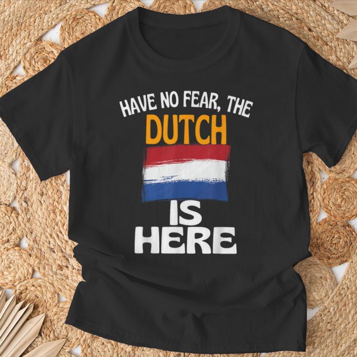 Hab Keine Angst Die Hollander Sind Hier Holland T-Shirt Geschenke für alte Männer