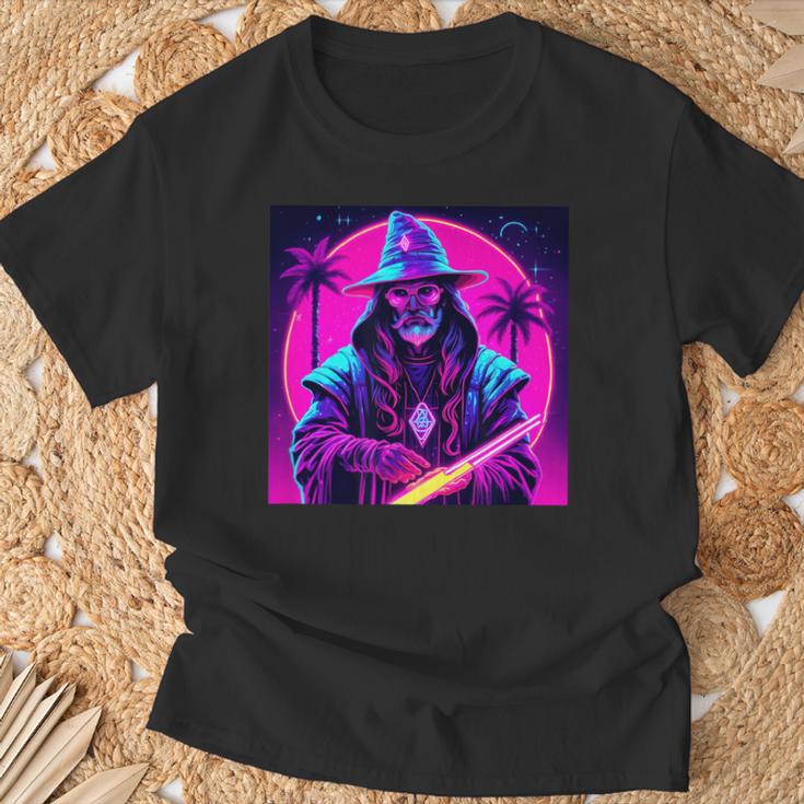 Hipster Wizard Retro Print T-Shirt Geschenke für alte Männer