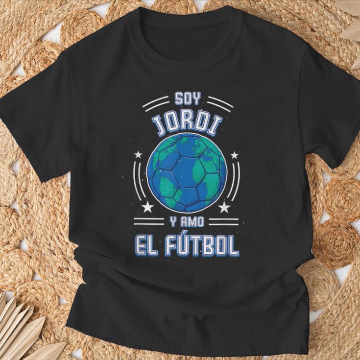 Ich Bin Jordi Und Ich Liebe Den Fußball Für Fußballfans T-Shirt Geschenke für alte Männer