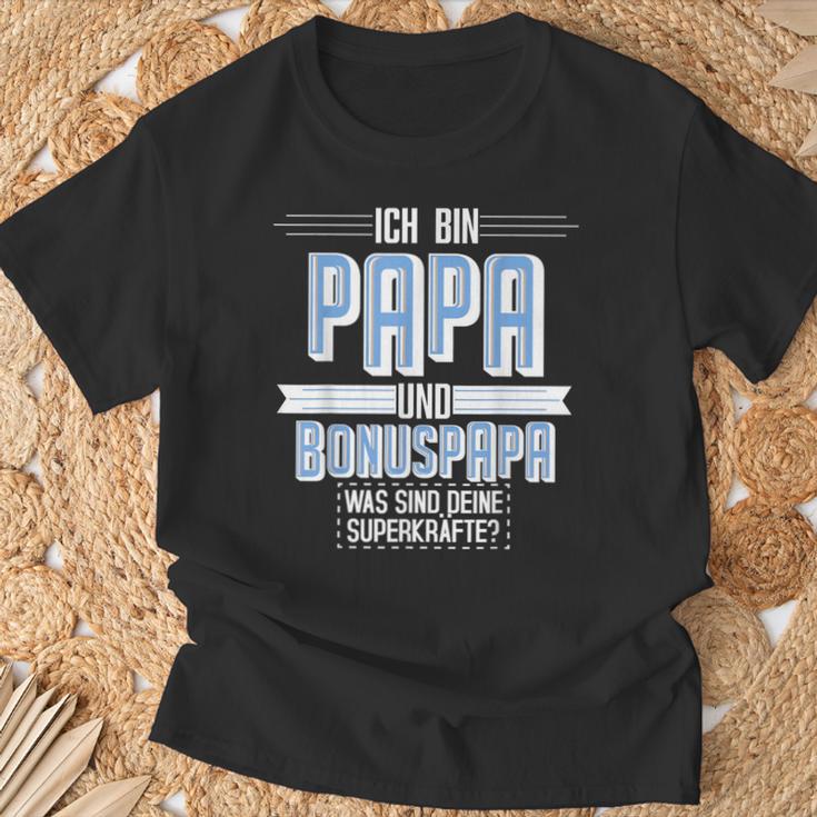 Ich Bin Papa Und Bonuspapa Was Sind Dein Superkraft I'm T-Shirt Geschenke für alte Männer