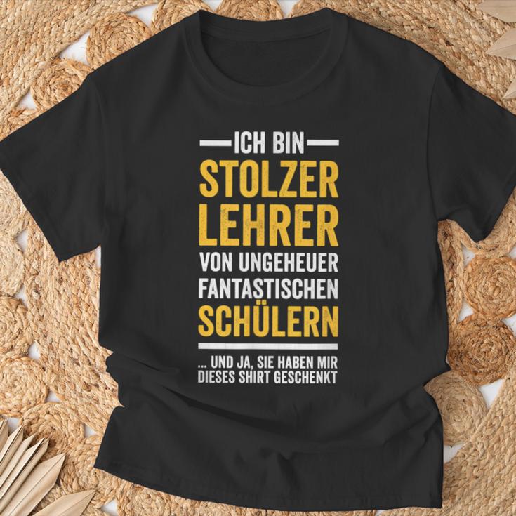 Ich Bin Stolzer Lehreron Fantastische Students T-Shirt Geschenke für alte Männer