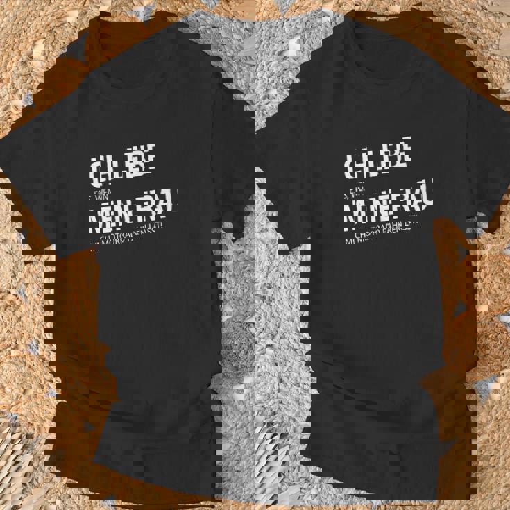 Ich Liebe Meine Frau Motorrad Fahren T-Shirt Geschenke für alte Männer
