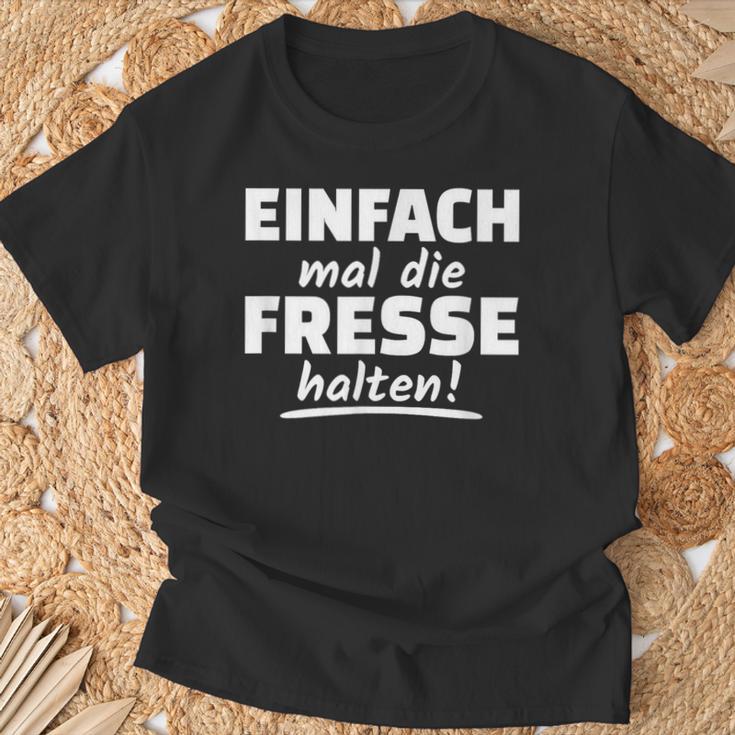 Ich Mal Die Fresse Halten Text In German T-Shirt Geschenke für alte Männer