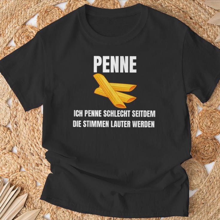 Ich Penne Schlecht Seit Dem Die Stimmen Lauter Werden Werden T-Shirt Geschenke für alte Männer