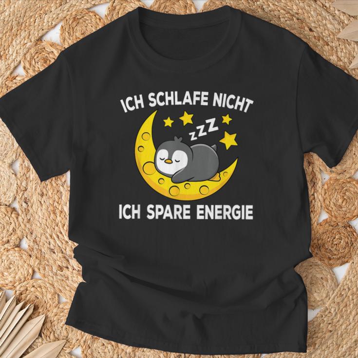 Ich Schlafe Nicht Ich Spare Energy Sleep Penguin Nightdress T-Shirt Geschenke für alte Männer