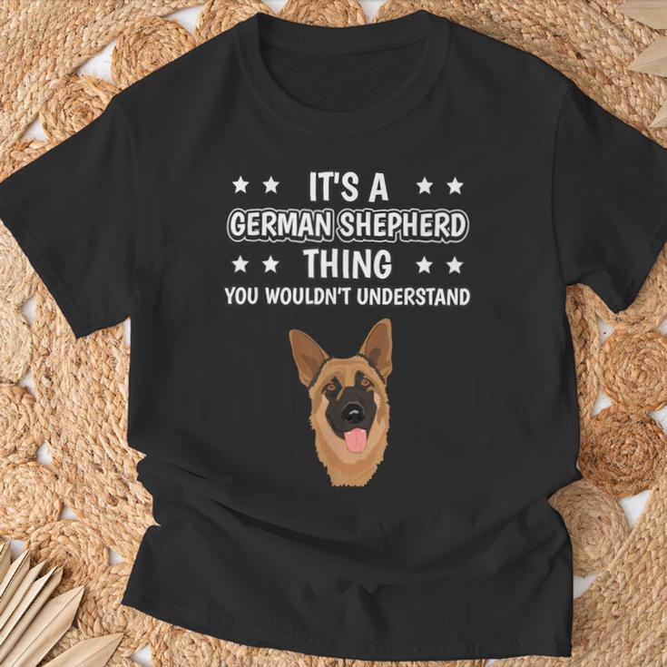 Ist So Ein Deutscher Schäferhund Ding Spruch Hundehalter T-Shirt Geschenke für alte Männer