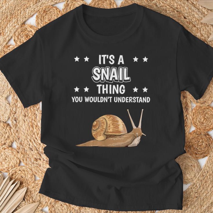 Ist So Ein Schnecke Ding Lustiger Spruch Schnecken T-Shirt Geschenke für alte Männer