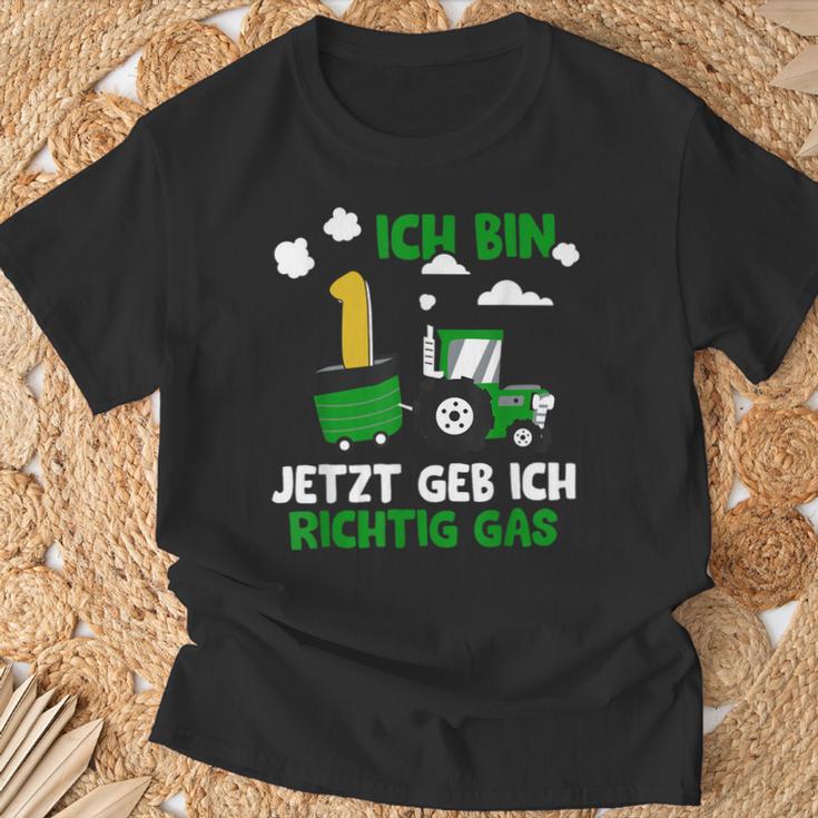 Jetzt Geb Ich Richtig Gas 1St Birthday Boy Tractor S T-Shirt Geschenke für alte Männer