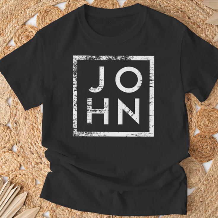 John Minimalism T-Shirt Geschenke für alte Männer