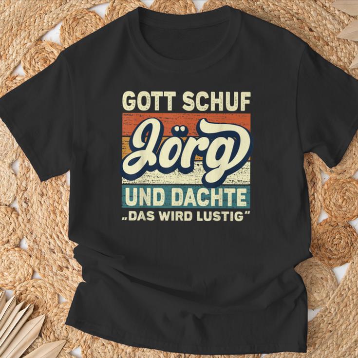 Jörg Name Saying Gott Schuf Jörg T-Shirt Geschenke für alte Männer