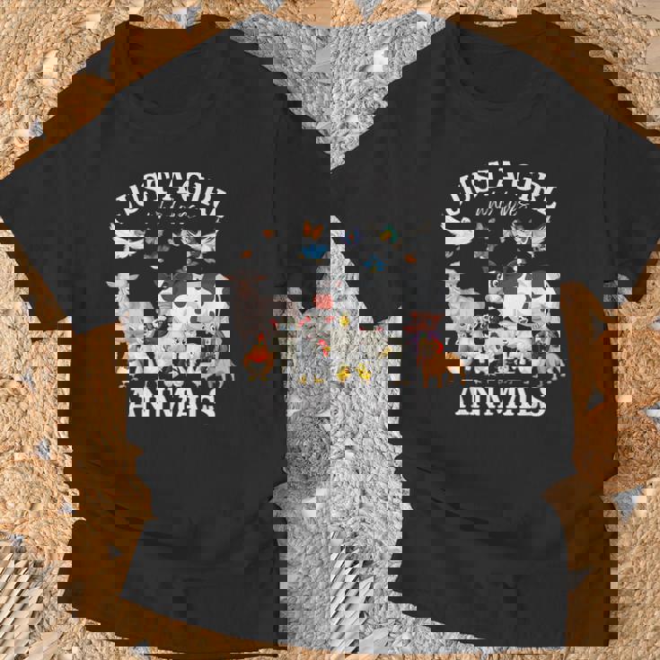 Just A Girl Who Loves Animals For Girls Who Love Animals T-Shirt Gifts for Old Men