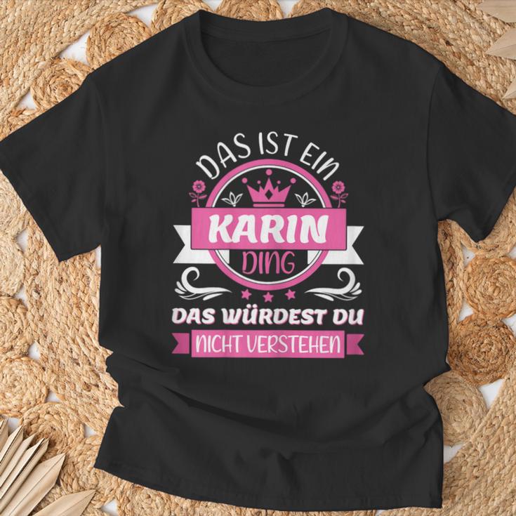 Karin Name First Name Day Das Ist Ein Karin Ding T-Shirt Geschenke für alte Männer