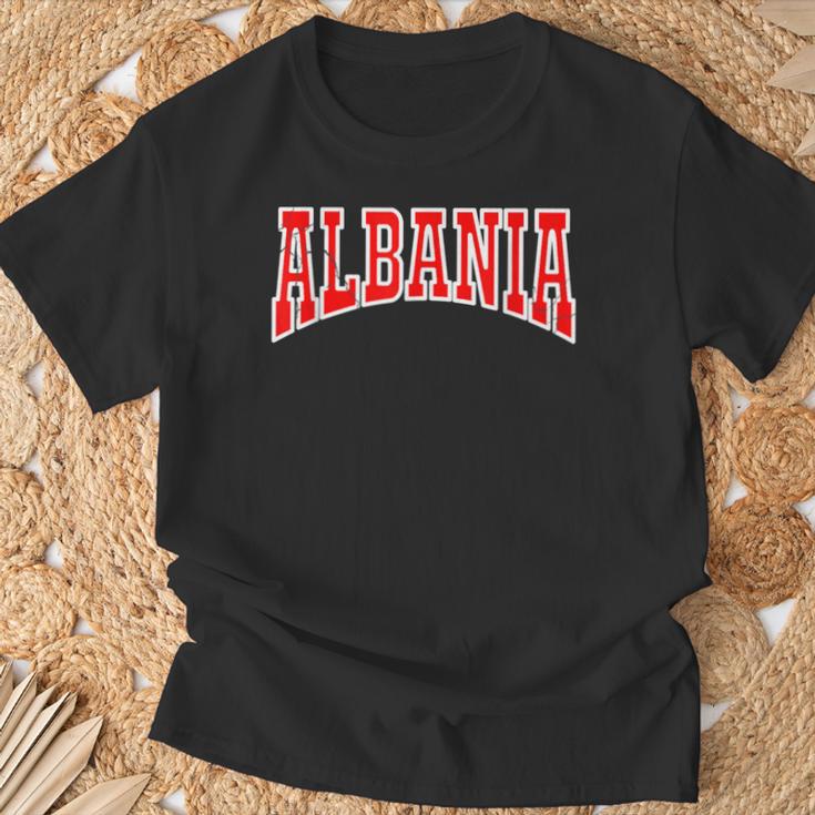 Kosovo Albania Tirana Flag Double Eagle T-Shirt Geschenke für alte Männer