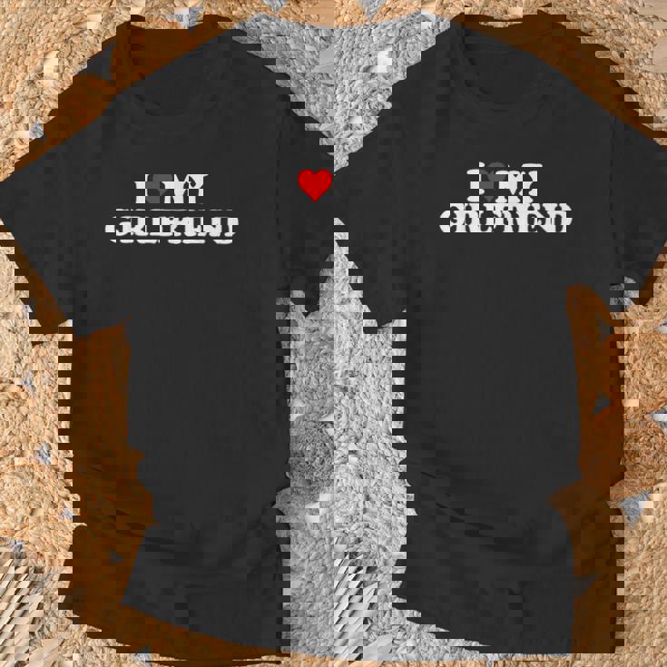I Love My Hot Girlfriend I Heart My Hot Girlfriend T-Shirt Gifts for Old Men