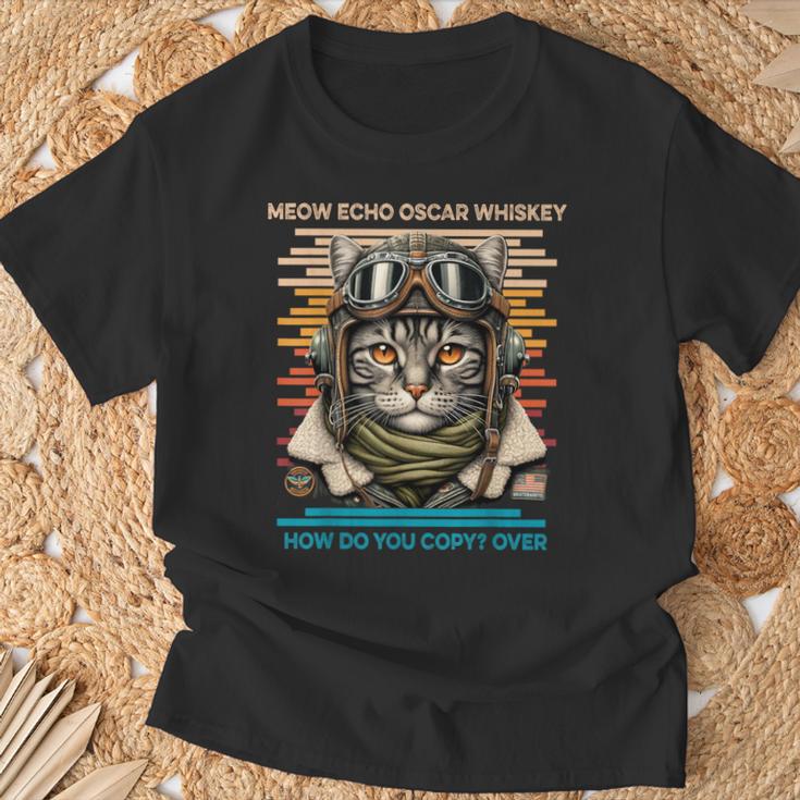 Mike Echo Oscar Whisky Wie Kopierst Du Over Catintage T-Shirt Geschenke für alte Männer