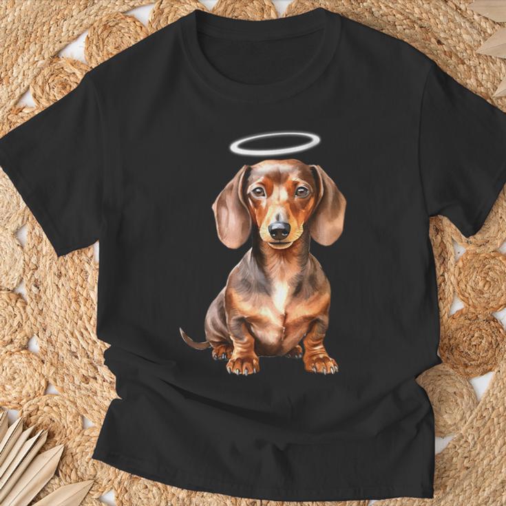 Miniature Dachshund Puppy Angel T-Shirt Geschenke für alte Männer